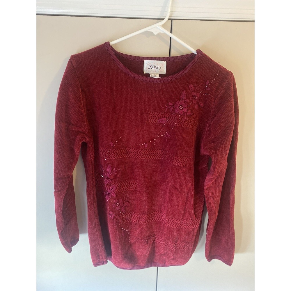 Pre Owned Vintage JENNY Embroidered Pullover Sweater